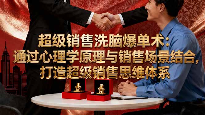 超级销售洗脑爆单术：通过心理学原理与销售场景结合,打造超级销售思维体系-网创吧