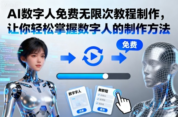 AI数字人免费无限次教程制作，让你轻松掌握数字人的制作方法-网创吧