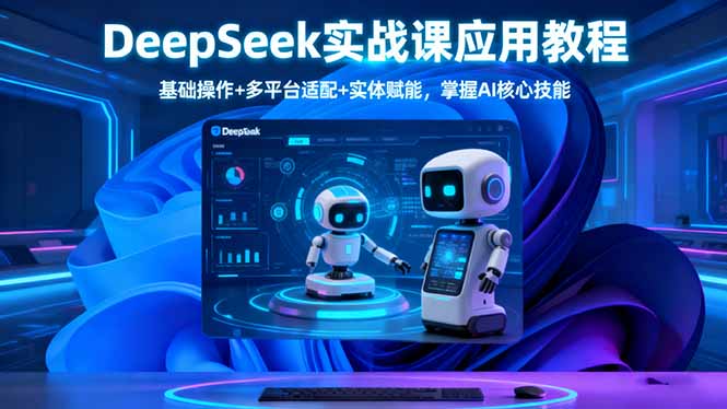 DeepSeek实战课应用教程、基础操作+多平台适配+实体赋能,掌握AI核心技能-网创吧