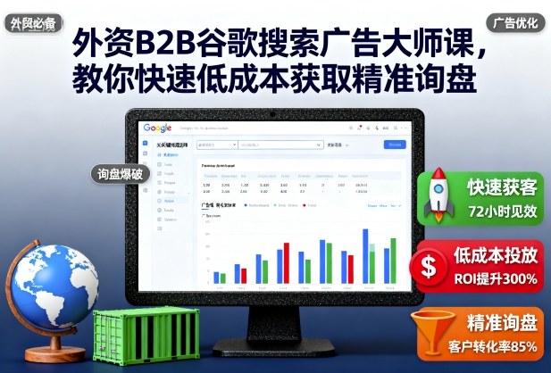 外资B2B谷歌搜索广告大师课，教你快速低成本获取精准询盘-网创吧