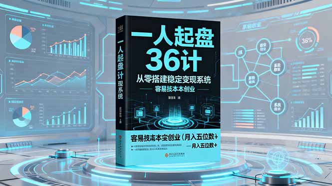 一人起盘36计：从零搭建稳定变现系统，实现低成本创业，月入五位数+-网创吧