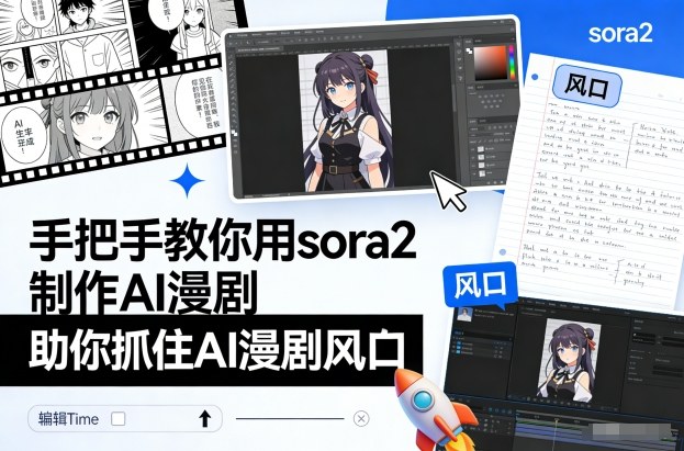手把手教你用sora2制作AI漫剧，助你抓住AI漫剧风口-网创吧