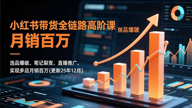 小红书带货全链路高阶课,选品爆破、笔记裂变、直播推广,实现多店月销百万(更新25年12月-网创吧
